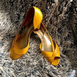 Sunny yellow kitten heels from BCBGirls